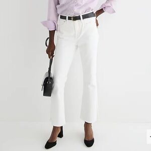 J Crew Demi Boot Crop Jean White size 26